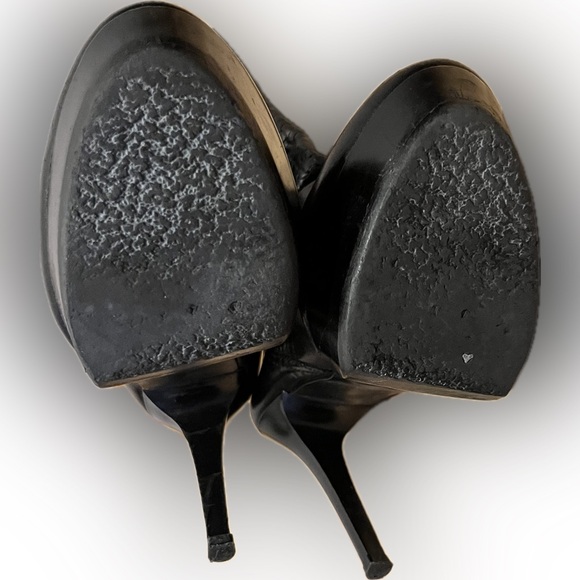 Andrea MX Weaved Leather Platform Heeled Boots - Picture 4 of 4